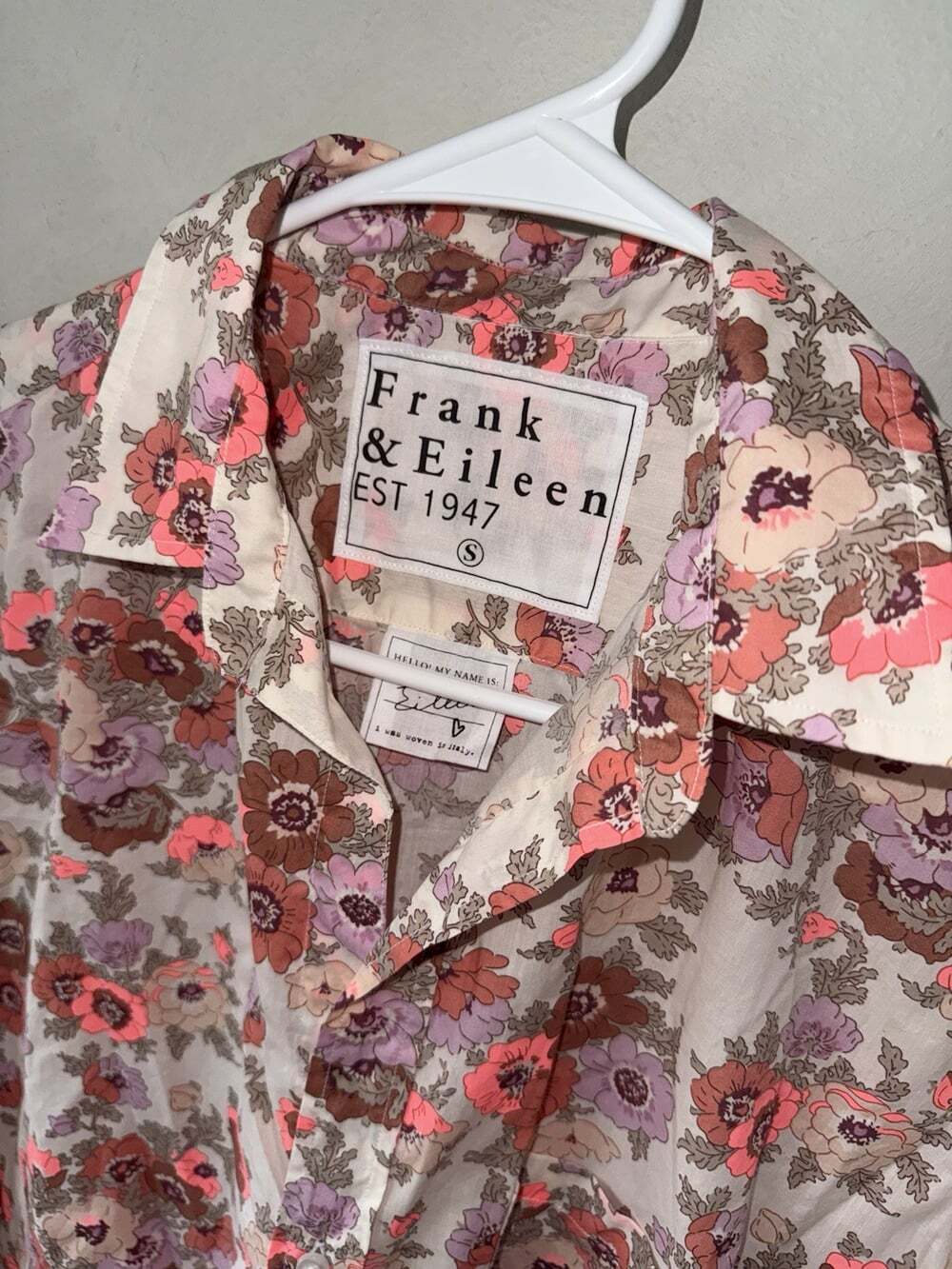 $248 Frank & Eileen Liberty Floral Relaxed Button Up Shirt Women’s Small Blouse - Picture 6 of 8